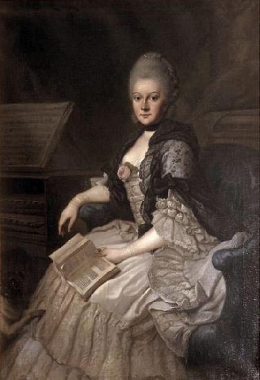 Johann Ernst Heinsius Portrait of Anna Amalie von Sachsen-Weimar-Eisenach,